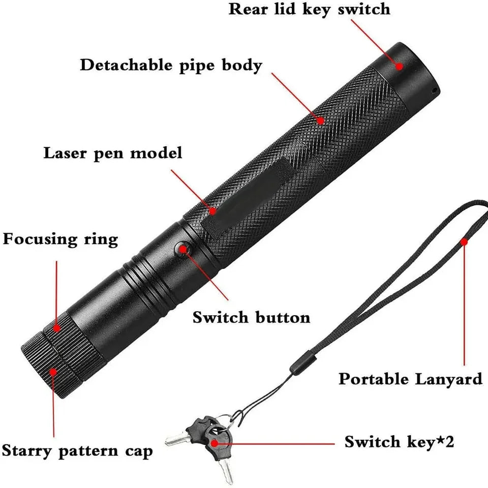 Rechargeable Laser Pointer Zoomable 1km range | model 301 303