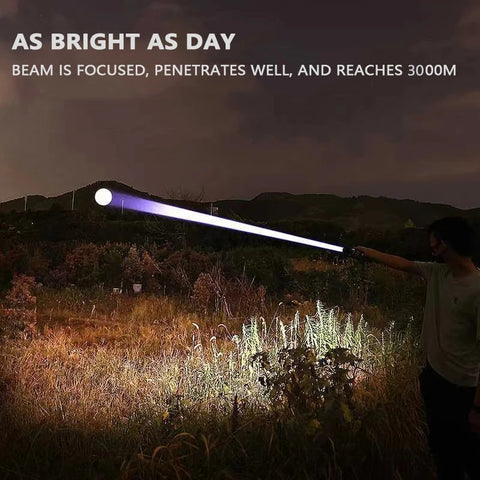 P90 Laser torch 8000 high lumens Power display Multifunction flashlights torch