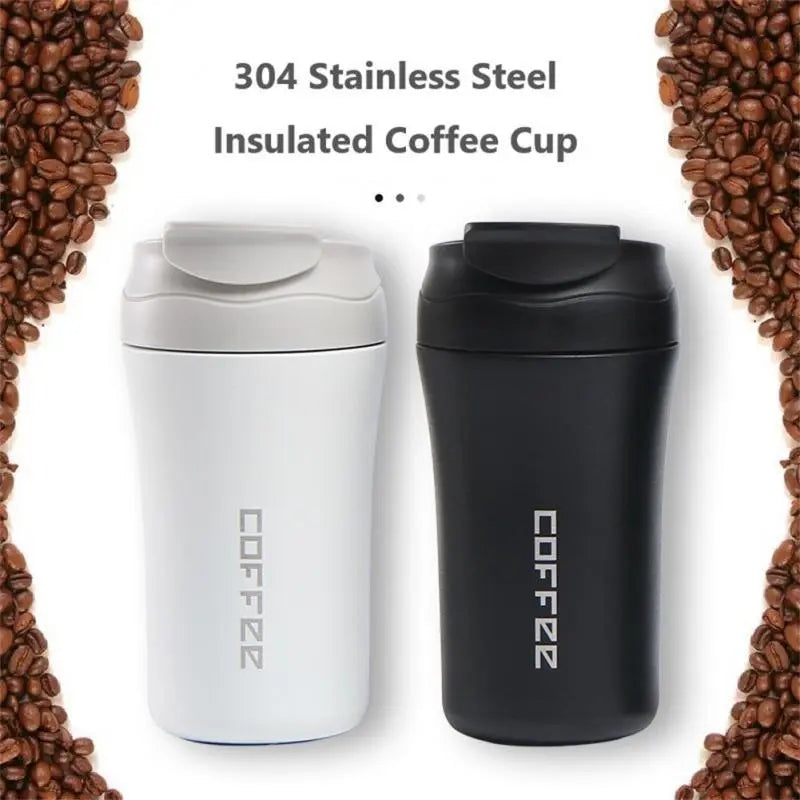 Double Stainless Steel 304 Coffee Mug Leak-Proof Thermos Mug Travel Thermal