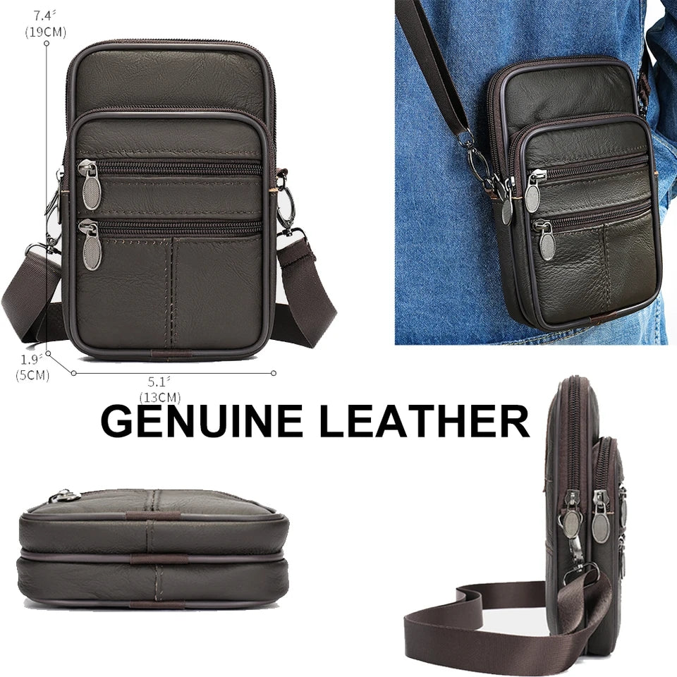 Men's Fashion Mobile Phone Waist Bag & Shoulder Bag