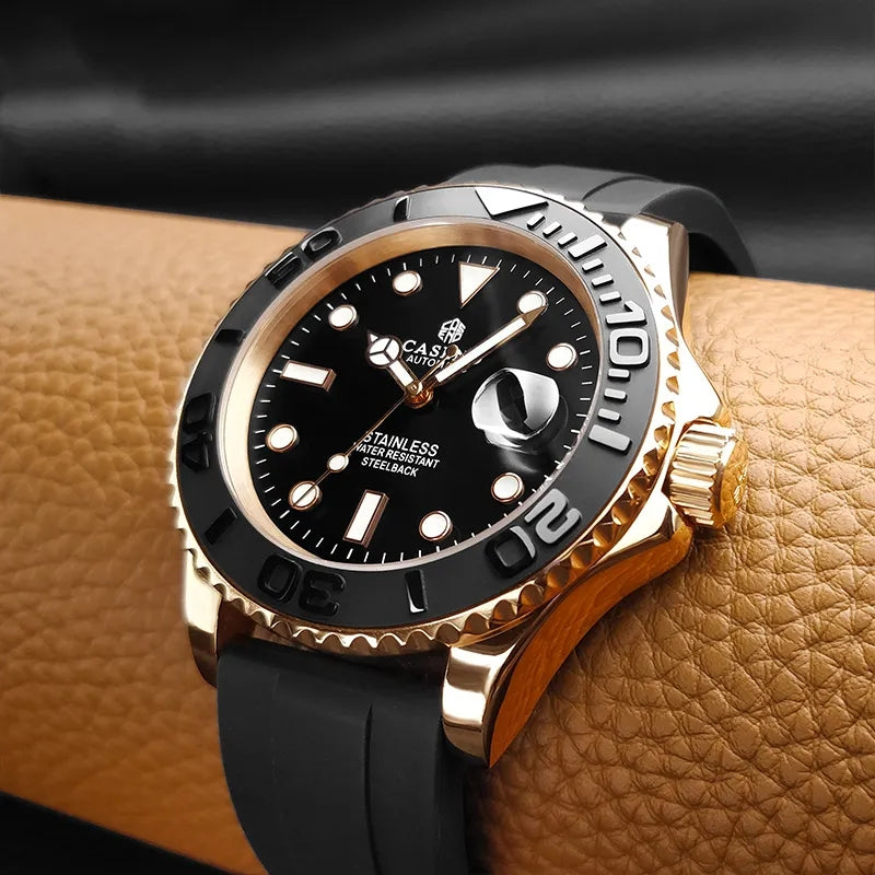 New Stylish RLX Black Quartz Branded Watch