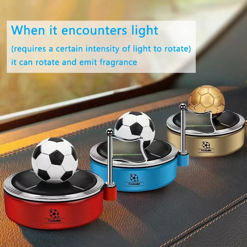 Solar Decoration Rotating Football 
With Fragrance | Car Interior Decoration