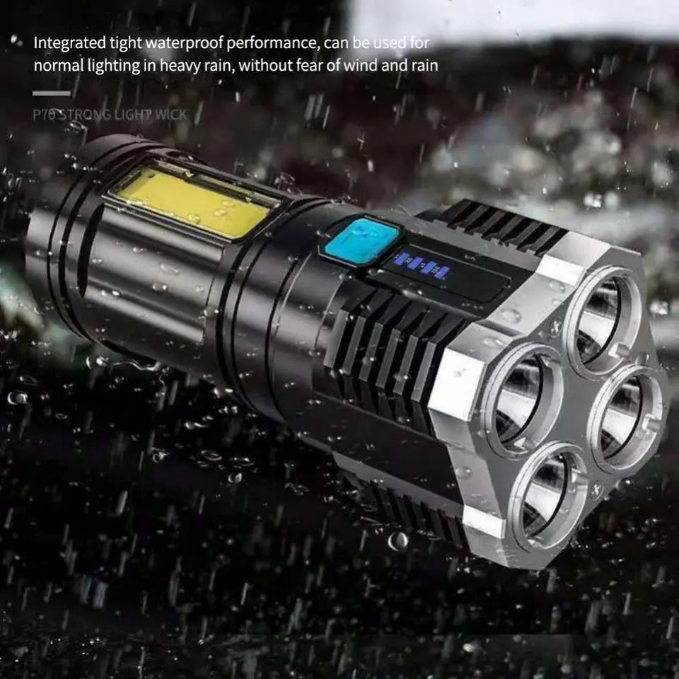 Portable Led Rechargeable Flash Light Waterproof