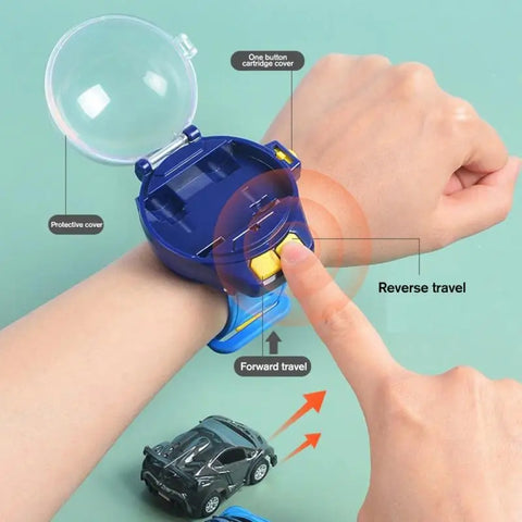 Portable Kids Mini Watch Remote Control Car Toy USB Charging - Birthday Gift