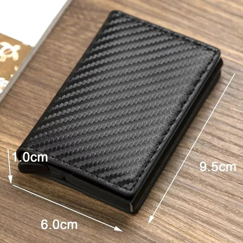 RFID Aluminium Pu Leather Card Holder Wallet