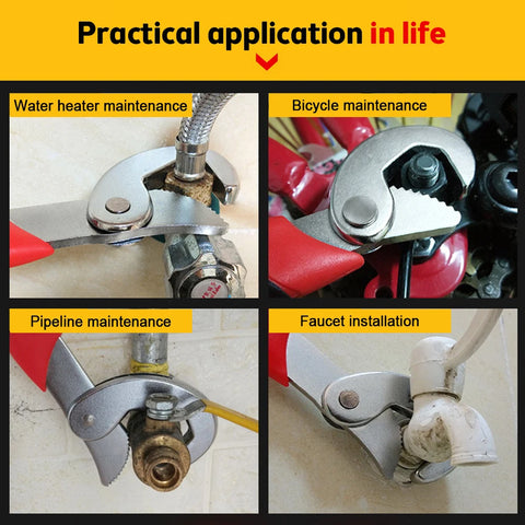 Universal Adjustable Wrench Tool Set Multifunctional Large Opening Mouth Pliers