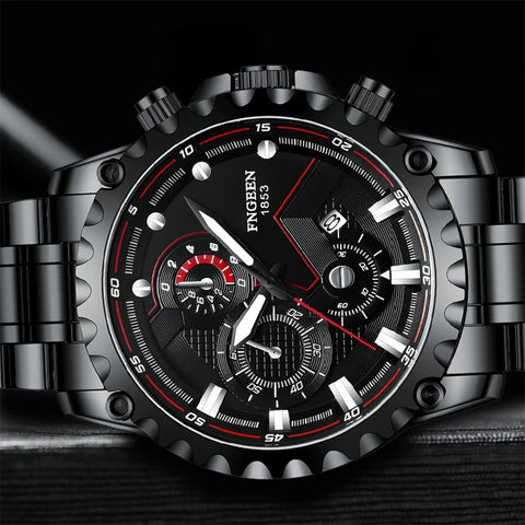 FNGEEN Watch Waterproof Stainless Steal Watch