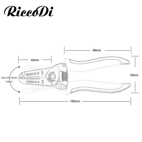 Portable Cable Wire Stripper Pliers Crimper Cutter Tool