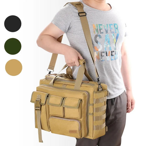 Tactical Multifunction Backpack Nylon Messenger Shoulder Bag Laptop Handbag