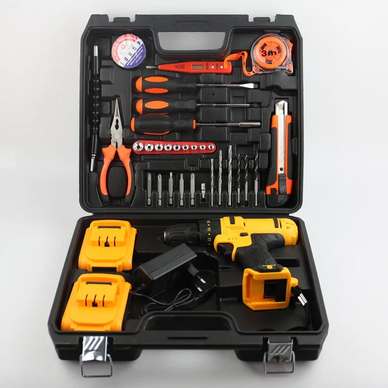 Dawreek 24V Dual Battery Gearbox 35 pieces Chargeable Drill and tool kit