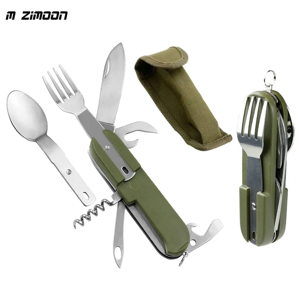 7 In 1 Multifunctional Foldable Fork Spoon Set