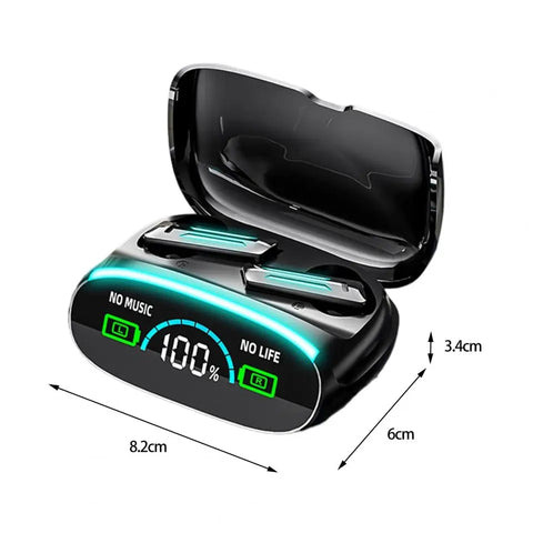 M39 Wireless Earphones Digital Cool Breathing Light Finger print Display