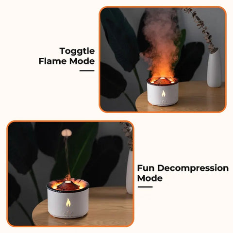 Volcanic Flame Aroma Diffuser  USB Charge Essential Oil Air Humidifier