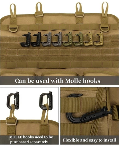 Kingsway Car Backseat Organizer with Foldable Table Tray, Luxury PU Leather Car Storage with Dining Table Holder- Black Universal for all Cars