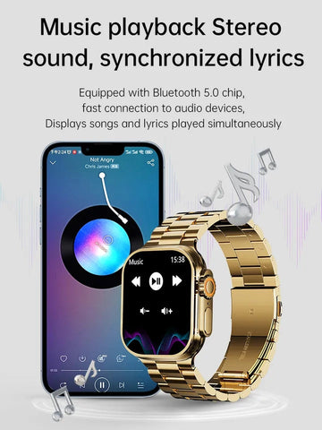 Watch 8 Ultra Smart Watch - Premium 24K Gold Series