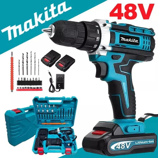 Lot cordless drill hand drill rechargeable 2 Battery Electric Drill portable