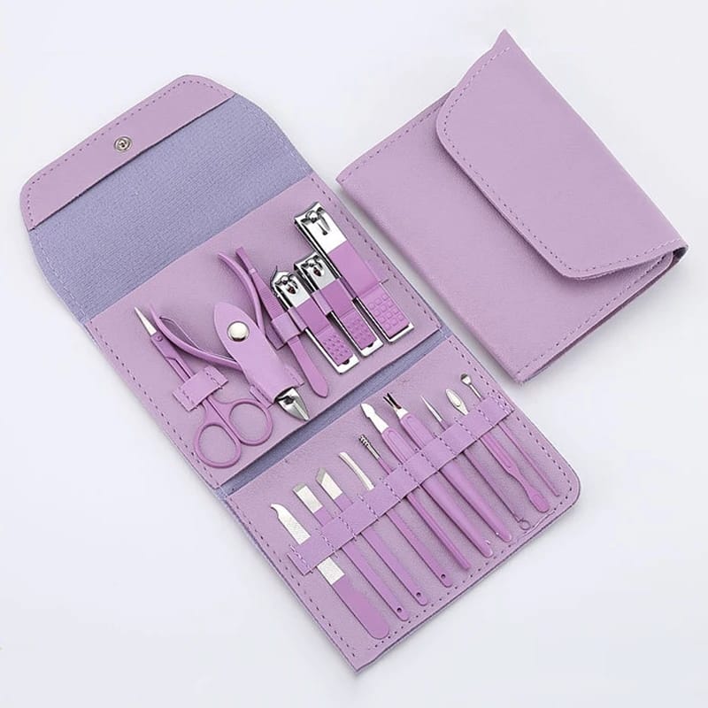 16 PCs Nail Clipper  Manicure & Pedicure Kit Rose