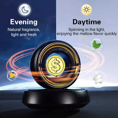 Gold Coin Car perfume Solar Air Freshener