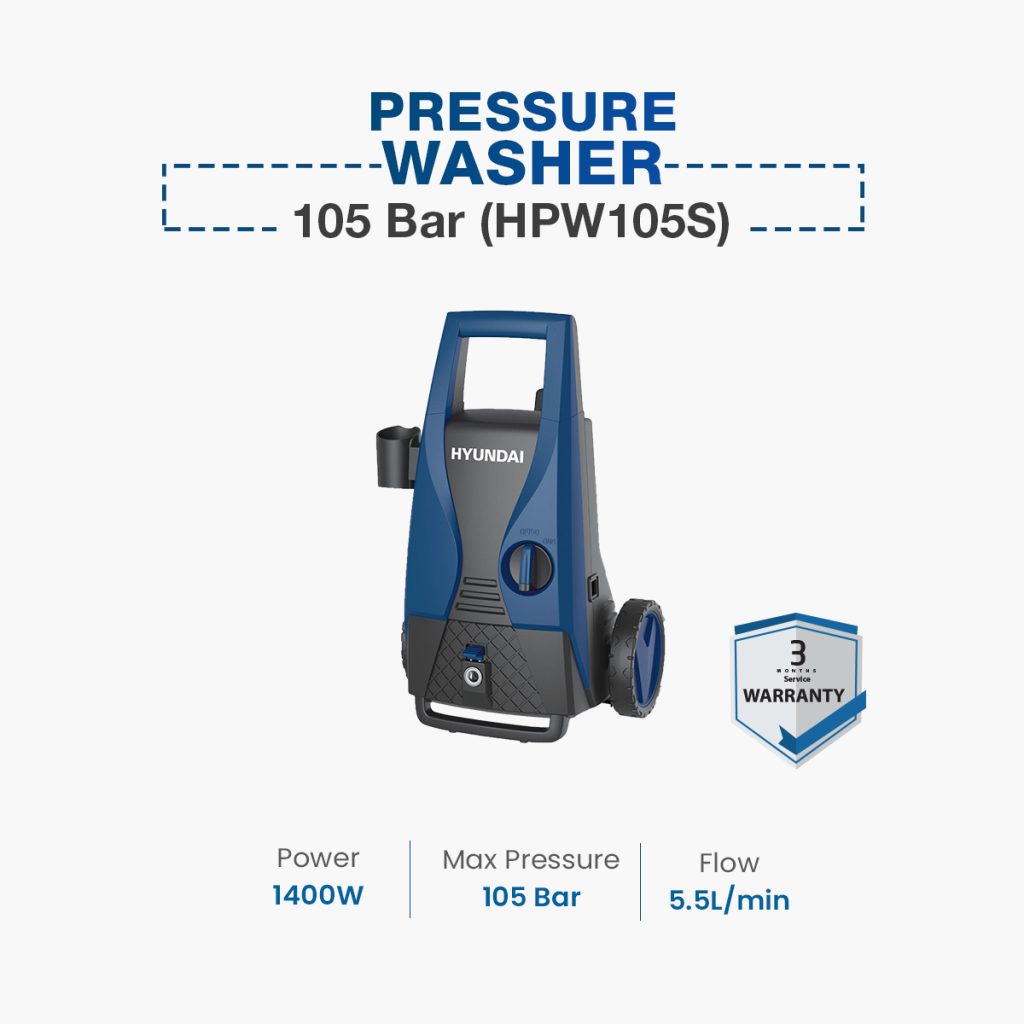 Hyundai Pressure Washer 105 Bar (HPW105S) Car Washer