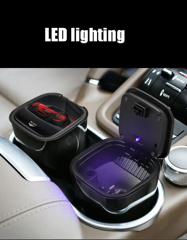 Universal Steel Ashtray with LED Light for Different Car