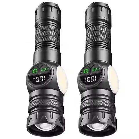2km Long range 1000Lm Aluminium Zoom Torch Type-C Rechargeable