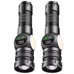2km Long range 1000Lm Aluminium Zoom Torch Type-C Rechargeable