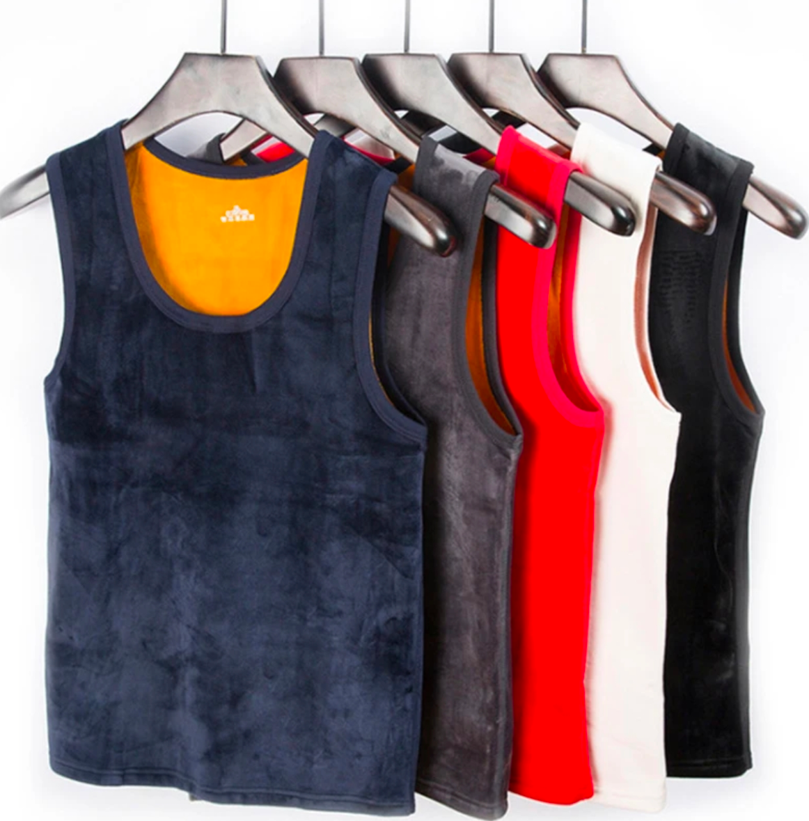 Winter Men's Thermal Undershirts Thicken Warm Men Vest With Velvet