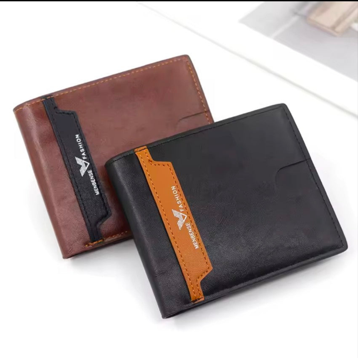 Two Fold Business wallet leisure time Large Capacity Leather Wallet