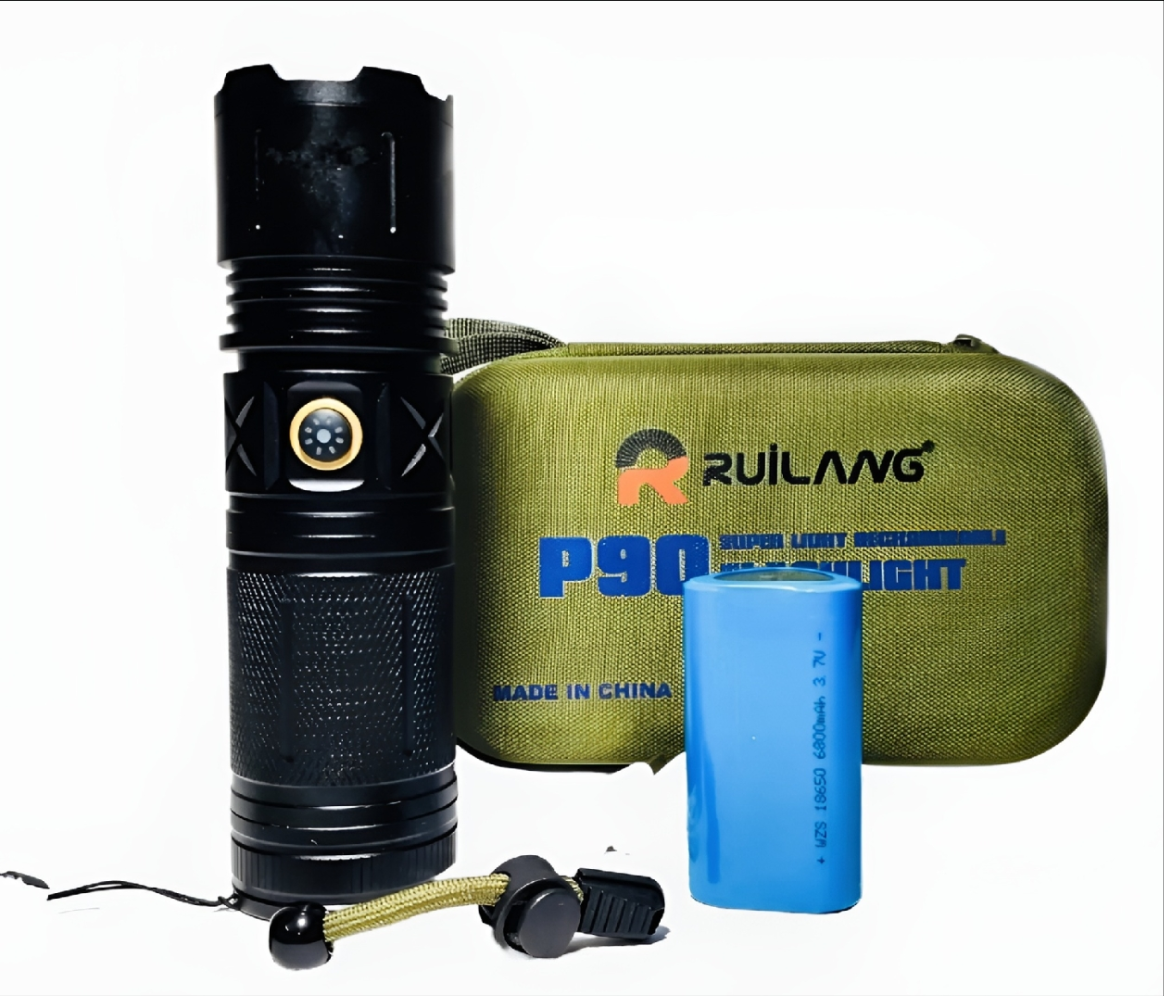 P90 Laser torch 8000 high lumens Power display Multifunction flashlights torch