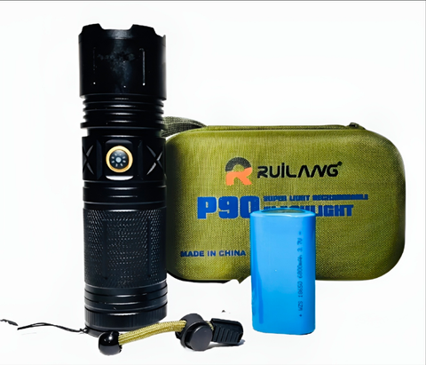 P90 Laser torch 8000 high lumens Power display Multifunction flashlights torch