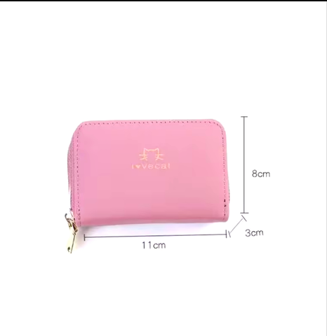 Ladies Cat Design Business Wallet Business ID Holder Purse Bags