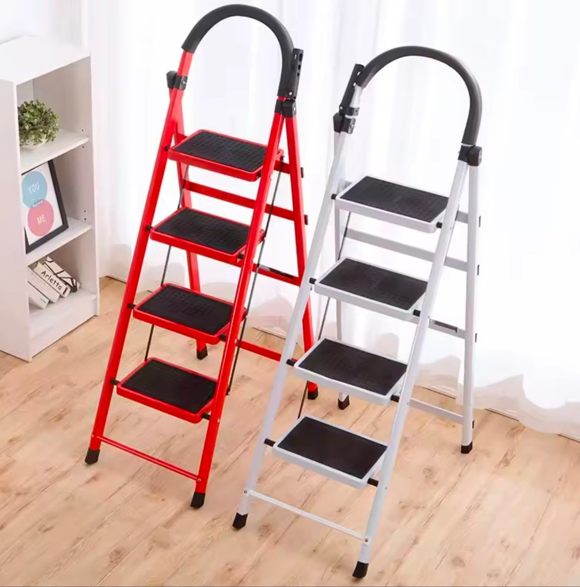 Portable folding Ladder Multifunctional Telescopic Indoor Herringbone Ladder Step