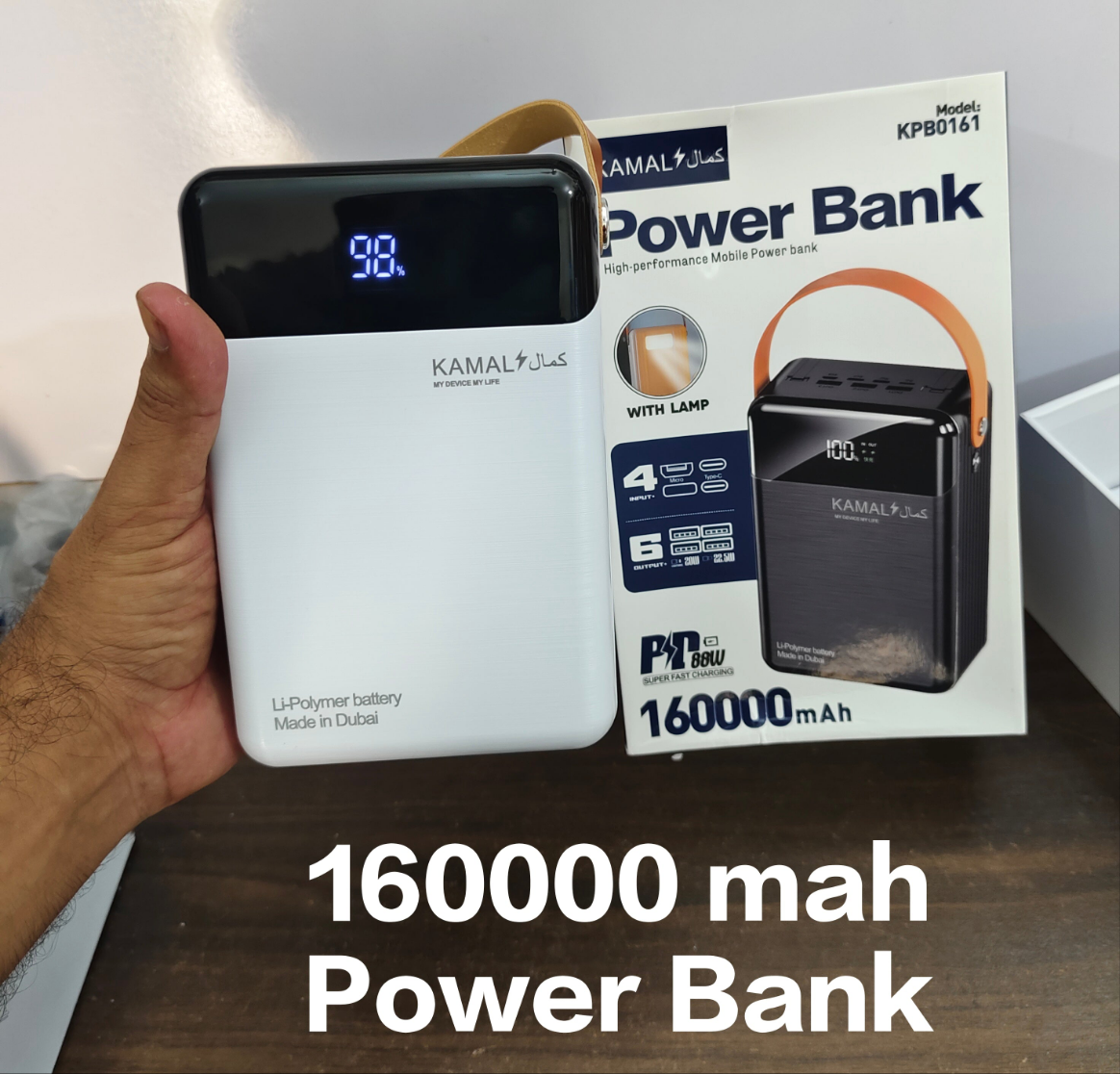 120W 160000mAh Fast Charging Transparent Power Bank