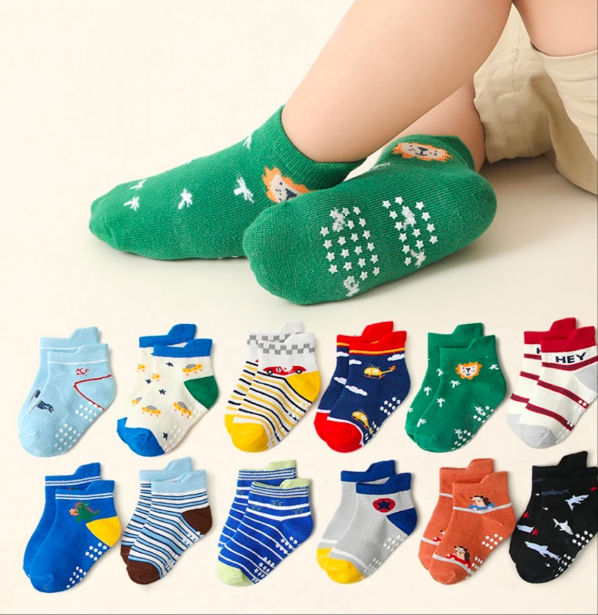 4 Pairs Winter Cartoon Children Warm Towel Socks