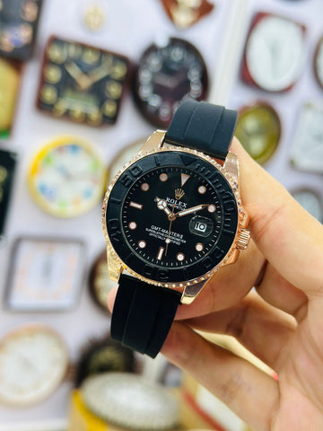 New Stylish RLX Black Quartz Branded Watch