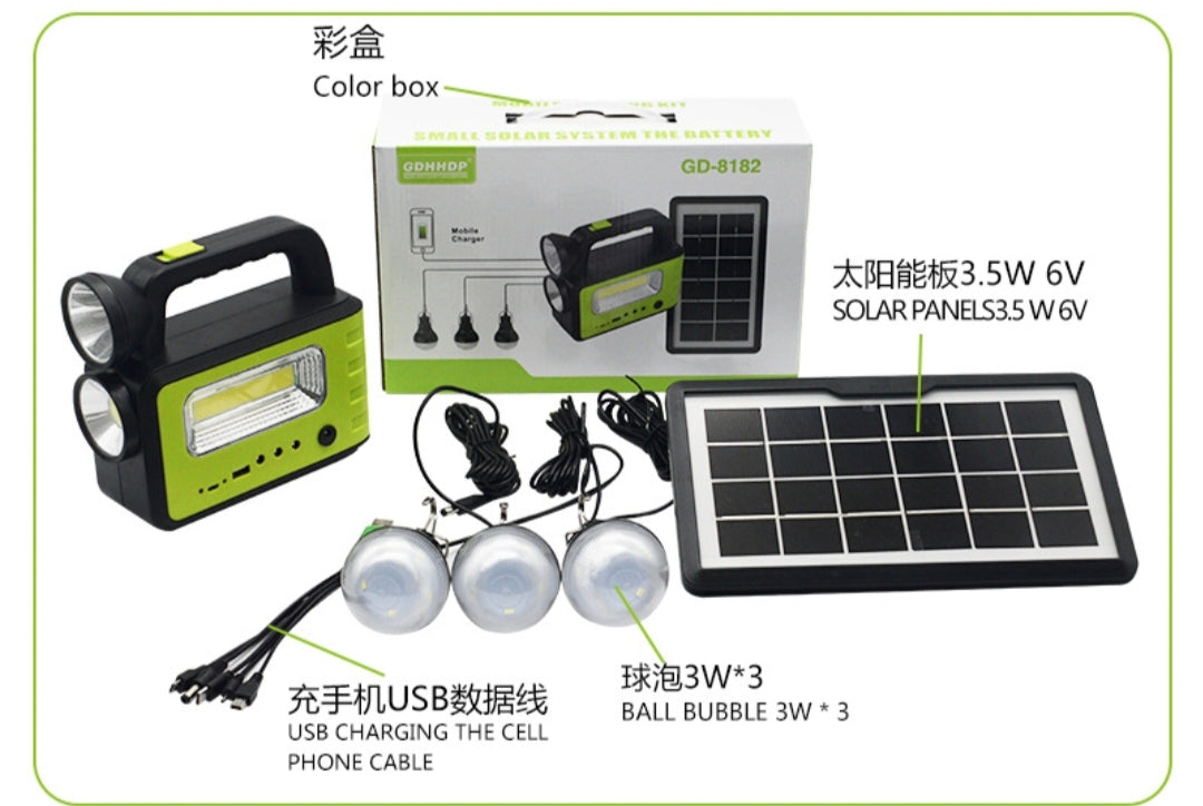 Multi Function Solar Portable Lighting System
4500mAh Off-Grid Solar System Kits for Camping