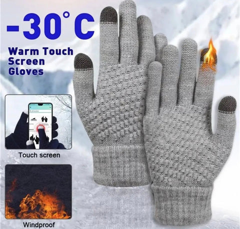 Korean Style Plush Touchscreen Winter Gloves