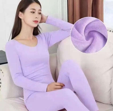 Women Winter Fleec Thermal Inner Wear Set