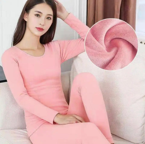 Women Winter Fleec Thermal Inner Wear Set