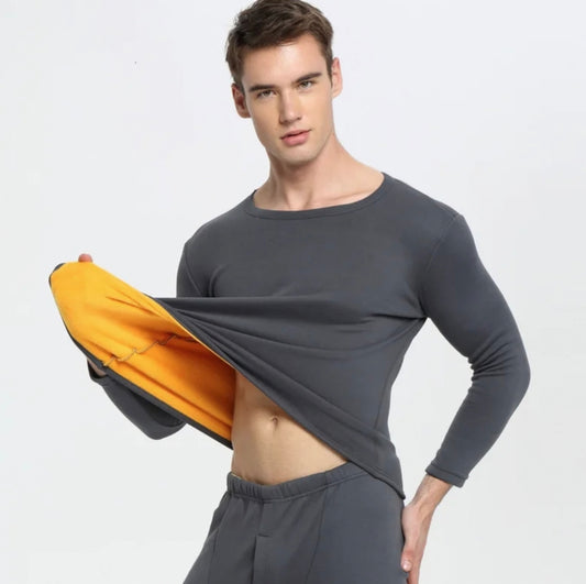 Men's Thermal Underwear Double Layer Plus Velvet Thick Thermal Suit