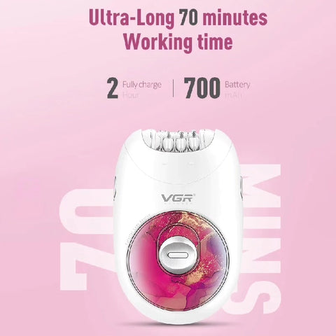VGR Rechargeable Women Epilator For Face Hair Remover For Face Legs Body Bikini Underarms