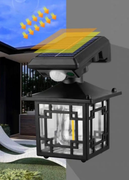 50w Outdoor Led Solar Light Wall Lamp With Remote Control Motion Sensor For Yard Patio Garden