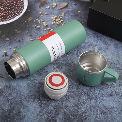 GIFT PACK Double-Layer Stainless Steel Vacuum Thermos 500ml Thermos 3 Cup 1 bottle