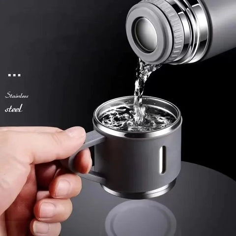 GIFT PACK Double-Layer Stainless Steel Vacuum Thermos 500ml Thermos 3 Cup 1 bottle