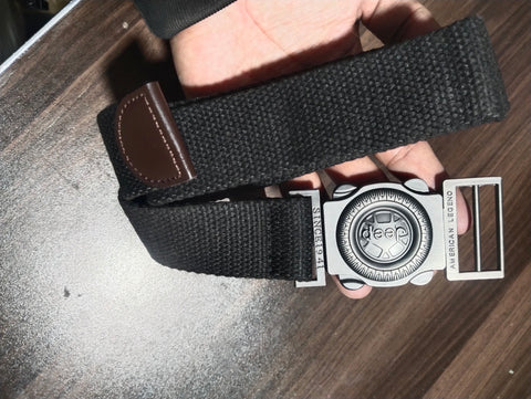 Jeep Men's canvas belt Quick release Metal buckle Training belts