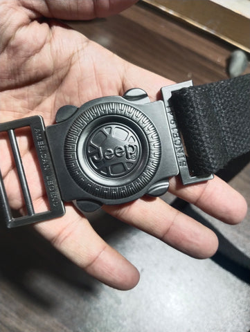 Jeep Men's canvas belt Quick release Metal buckle Training belts