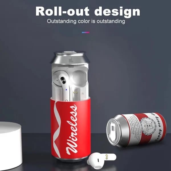 TWS Earbuds, Creative cola Cans Shaped Stereo SmaartTouch Control Wireless earphone
