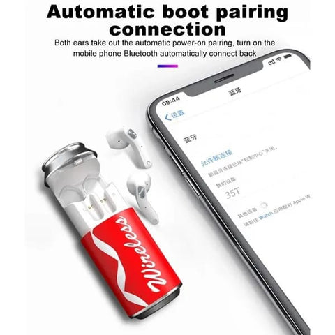 TWS Earbuds, Creative cola Cans Shaped Stereo SmaartTouch Control Wireless earphone