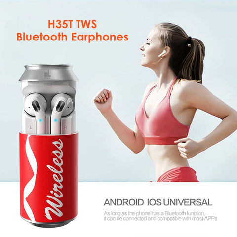 TWS Earbuds, Creative cola Cans Shaped Stereo SmaartTouch Control Wireless earphone