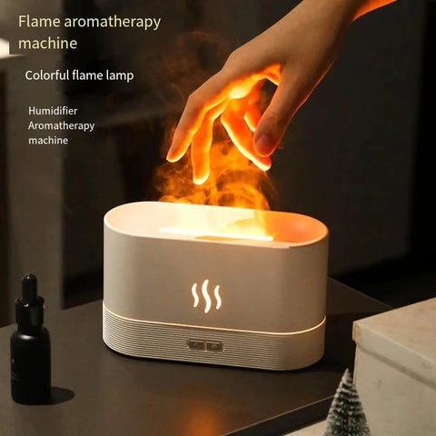 Flame Air Humidifier Diffuser Ultrasonic Cool Mist Maker Fogger Colorful Led flame Lamp